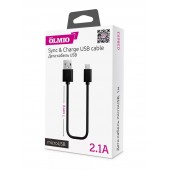 Кабель Olmio USB 2.0 - microUSB,  1м, 2.1A, черный