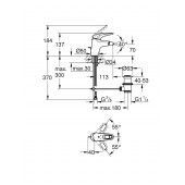 Смеситель для биде GROHE Eurostyle new с донным клапаном, белая луна (33565LS3)