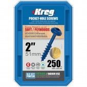 Шурупы с крупным шагом (Blue Kote) 2" 51мм - 250 шт. (SML-C2B-250-INT)