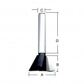 Фреза «ласточкин хвост» 9,5х32х9,5х8 мм; 9 ° (D-10883)