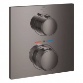 Термостат скрытого монтажа для душа GROHE Allure, с переключателем на 1 положение, темный графит, глянец (19380A02)