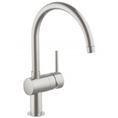 Смеситель для кухни GROHE Minta с C-изливом, суперсталь (32917DC0)