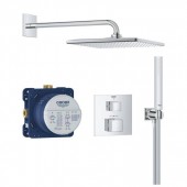 Набор для душа GROHE Precision: встраиваемый термостат на 2 выхода, SmartBox, верхний душ, шланг, ручной душ, хром (34879000)