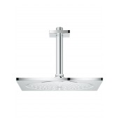 Верхний душ с кронштейном GROHE Rainshower F-series, 254х254 мм, потолочный кронштейн, с ограничением расхода воды, хром (26071000)