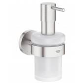 Дозатор жидкого мыла GROHE Essentials с держателем, суперсталь (40448DC1)