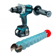 Аккумуляторная дрель-шуруповёрт Makita DDF481RTE + ледобур + ножи