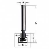 Фреза концевая CMT-contractor (Т-образный паз) S=8 D=4,8/9,5x11x48 (K950-095)