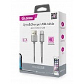 Кабель Olmio HD, USB 2.0 - microUSB, 1.2м, 2.1A, серый