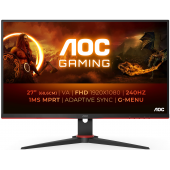 Монитор Игровой 27 AOC 27G2ZNE/BK (00/01) VA 240Hz 1ms 300cd/m 3000:1 2xHDMI DP Black/Red