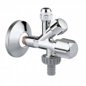 Комбинированный угловой вентиль GROHE 3/8 дюйма, хром (22034000)