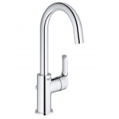 Смеситель для раковины GROHE Eurosmart New с высоким изливом и донным клапаном, L-size, хром (23537002)