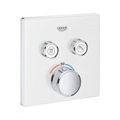 Внешняя часть термостатического смесителя GROHE Grohtherm SmartControl на 2 выхода, белая луна (29156LS0)