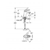 Смеситель для раковины GROHE Eurostyle new с цепочкой, хром (33557003)