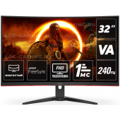 Монитор Игровой 31.5 AOC C32G2ZE/BK VA 1920X1080 240Hz 4ms 300cd/m Curved 1500R 2xHDMI DP