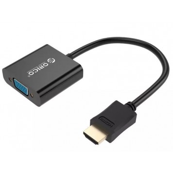 Адаптер ORICO  DHTV-C20-BK-BP HDMI to VGA Cable 17cm 1920x1080P 45*45*15mm