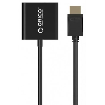 Адаптер ORICO  DHTV-C20-BK-BP HDMI to VGA Cable 17cm 1920x1080P 45*45*15mm-1