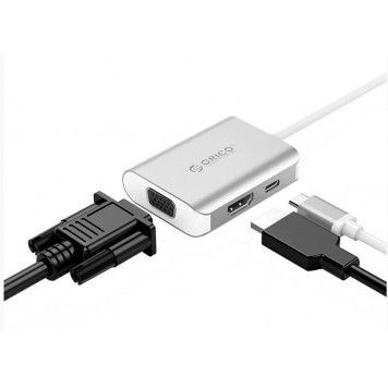 Адаптер ORICO  XC-302-SV Type-C HDMI VGA Cable 15cm 60*47*16mm-2