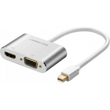 Адаптер UGREEN MD115 Mini DisplayPort - HDMI + VGA (Silver)