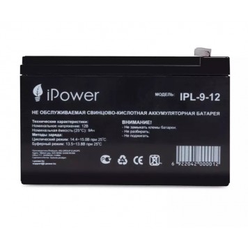 Аккумуляторная батарея IPower IPL-9-12/L 12В 9 Ач-1