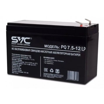 Аккумуляторная батарея SVC PQ7.5-12/LP 12В 7.5 Ач