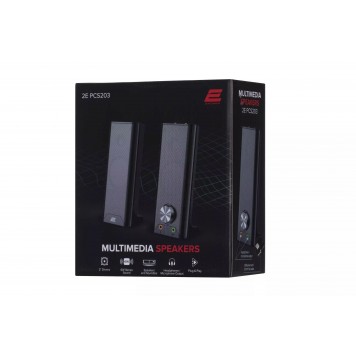 Акустическая система 2E PCS203 2.0 USB Metal Black-1