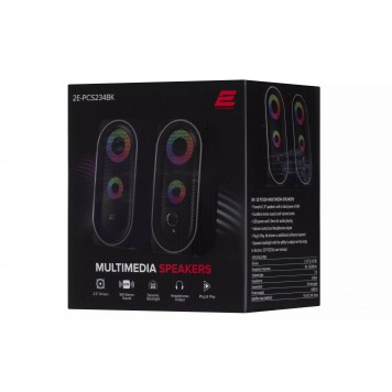 Акустическая система 2E PCS234 RGB 2.0 USB Black-4
