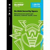 Dr.Web Security Space на 36 м. 1 ПК лицензия