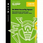 Dr.Web Security Space на 36 м. 2 ПК лицензия