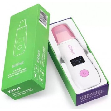 Аппарат для ультразвуковой чистки лица Kitfort КТ-3113 бело-розовый-7