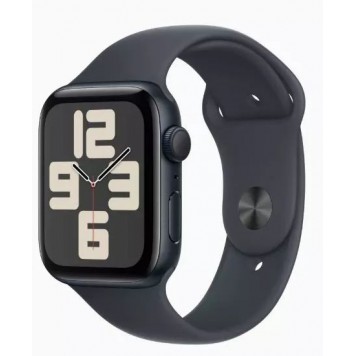 Смарт часы Apple Watch SE 2024 GPS 44mm Midnight Aluminium Case with Midnight Sport Band - S/M Model A2723 (MXE3QI/A)