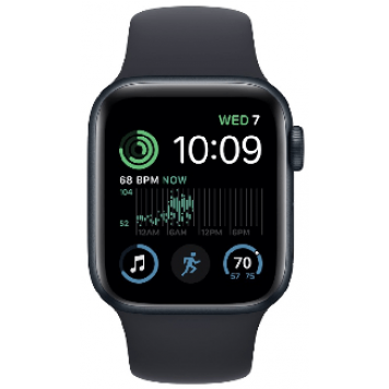 Apple Watch SE GPS, 40mm, Midnight Aluminium Case with, Midnight Sport Band - Regular (MNJT3GK/A)-1