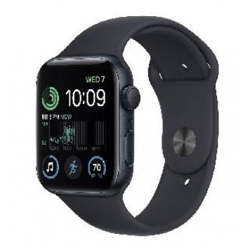 Apple Watch SE GPS, 44mm, Midnight Aluminium Case with, Midnight Sport Band - Regular (MNK03GK/A)