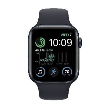 Apple Watch SE GPS, 44mm, Midnight Aluminium Case with, Midnight Sport Band - Regular (MNK03GK/A)-1