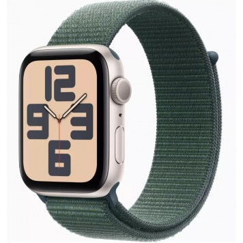 Смарт-часы Apple Watch SE GPS 44mm Starlight Aluminium Case with Lake Green Sport Loop (MXEW3QI/A)