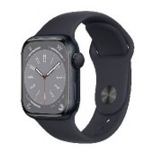 Apple Watch Series 8 GPS, 41mm, Midnight Aluminium Case with, Midnight Sport Band - Regular (MNP53GK/A)