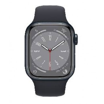 Apple Watch Series 8 GPS, 41mm, Midnight Aluminium Case with, Midnight Sport Band - Regular (MNP53GK/A)-1