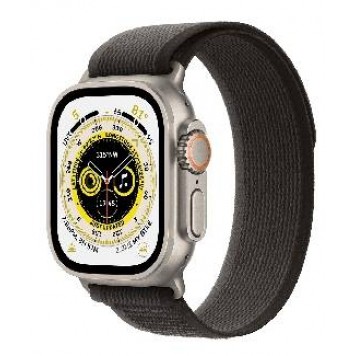 Apple Watch Ultra GPS + Cellular, 49mm, Titanium Case with Black/Gray Trail Loop - M/L (MQFX3GK/A)