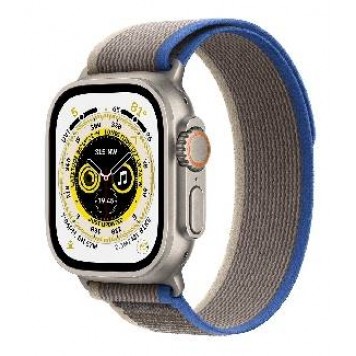 Apple Watch Ultra GPS + Cellular, 49mm, Titanium Case with Blue/Gray Trail Loop - S/M (MNHL3GK/A)