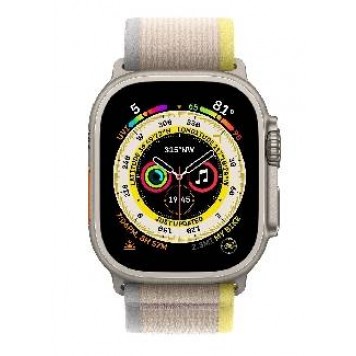 Apple Watch Ultra GPS + Cellular, 49mm, Titanium Case with Yellow/Beige Trail Loop - M/L (MQFU3GK/A)-1