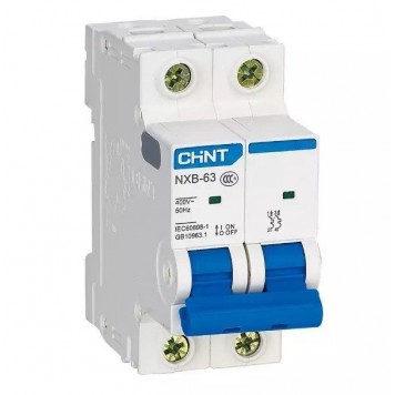 Автоматический выключатель CHINT NXB-63 2P 1A C 6kA