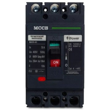 Автоматический выключатель iPower ВА55-63 3P 50A