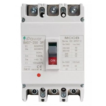 Автоматический выключатель iPower ВА57-250 3P 160A