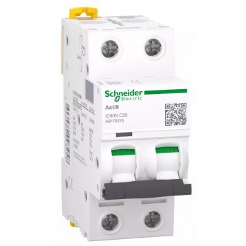 Автоматический выключатель SE A9F79225 Acti9 iC60N 2P 25А 6 kA