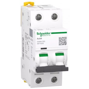 Автоматический выключатель SE A9F79263 Acti9 iC60N 2P С 63А 6 kA