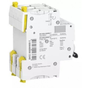 Автоматический выключатель SE A9F79325 Acti9 iC60N 3P 25А C 6кА-1