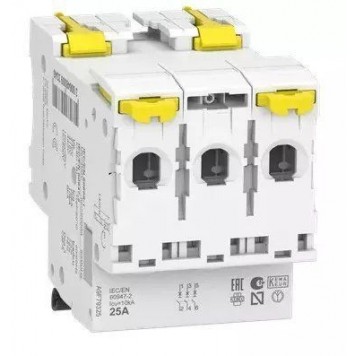Автоматический выключатель SE A9F79325 Acti9 iC60N 3P 25А C 6кА-2