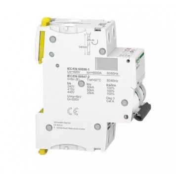 Автоматический выключатель Schneider Electric Acti9 iC60N 2P С 4А 6 kA A9F74204-1