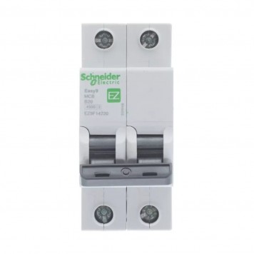 Автоматический выключатель SE EZ9F14220 EASY 9 2П 20A B 4.5кА 230В-1