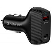 Зарядное устройство автомобильное Defender UCA-90 36W QC3.0 черный