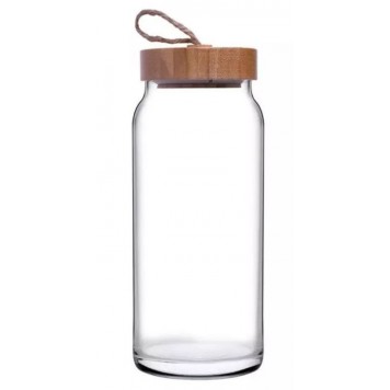 Банка для сыпучих Pasabahce ВУДИ 1130 л крышка бамбук 43593